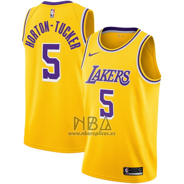 Camiseta Los Angeles Lakers Talen Horton-Tucker NO 5 Icon 2020-21 Amarillo
